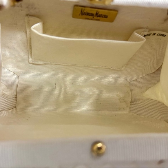 Vintage Neiman Marcus Gold Satin Evening Bag with Rope Strap - Picture 7 of 7